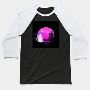 Pink Vaporwave Baseball T-Shirt